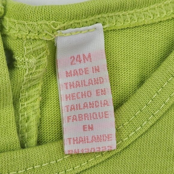 Kids Headquarters 24m Giraffe Top and Shorts Set Green Pink - Picture 4 of 8